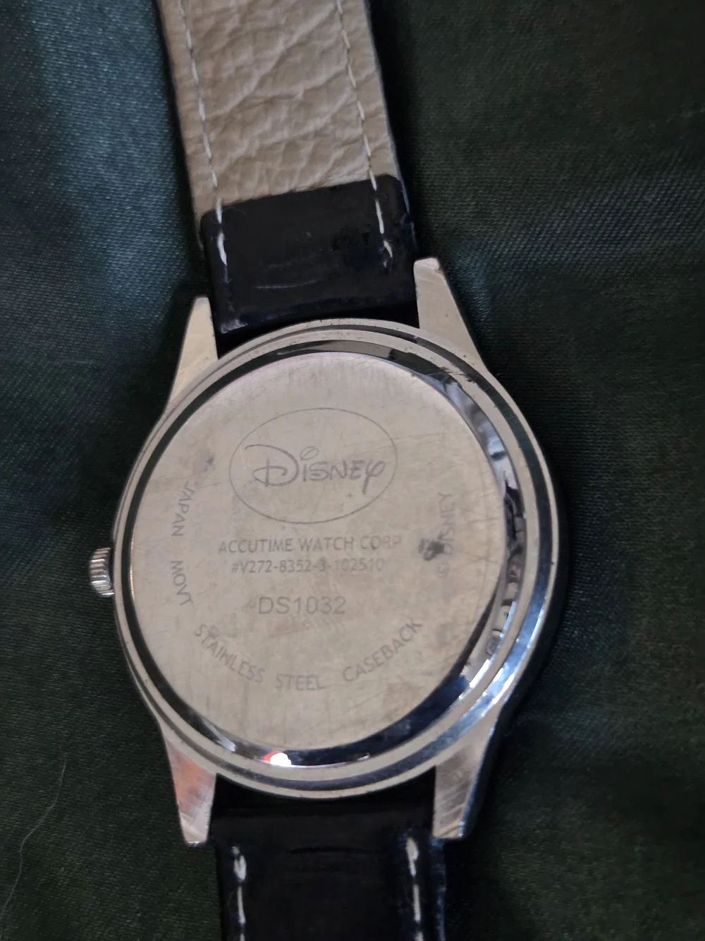 Disney Silver Caseback Watch with Black Strap - Picture 3 of 8